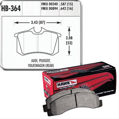 Hawk Performance HP Plus Brake Pads HB364N.587
