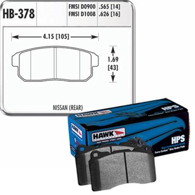 Hawk Performance HPS Brake Pads HB378F.565