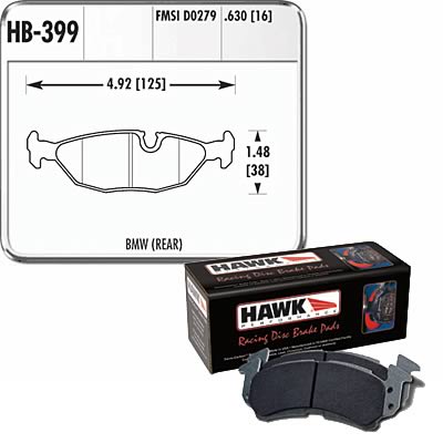 Hawk Performance Blue 9012 Racing Brake Pads HB399E.630