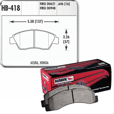 Hawk Performance HP Plus Brake Pads HB418N.646