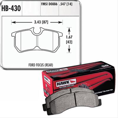 Hawk Performance HP Plus Brake Pads HB430N.547