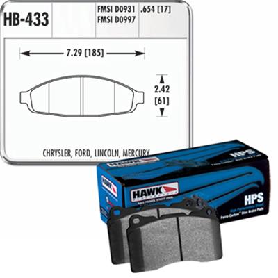 Hawk Performance HPS Brake Pads HB433F.654