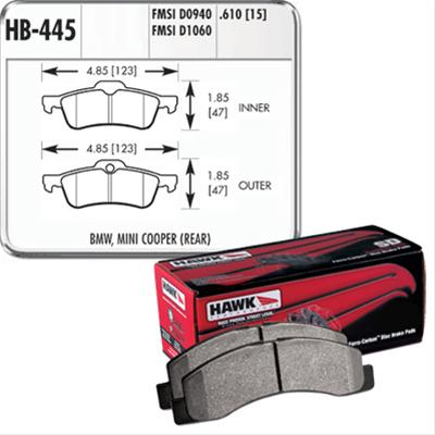 Hawk Performance HP Plus Brake Pads HB445N.610