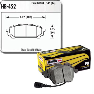 Hawk Performance Ceramic Brake Pads HB452Z.545