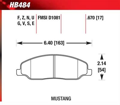 Hawk Performance DTC 70 Brake Pads HB484U.670