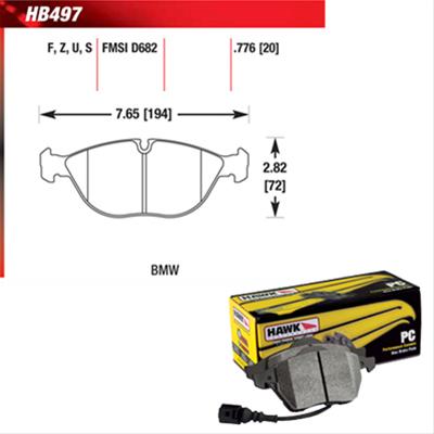 Hawk Performance Ceramic Brake Pads HB497Z.776