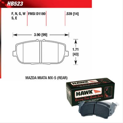 Hawk Performance HT 10 Racing Brake Pads HB523S.539