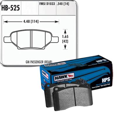 Hawk Performance HPS Brake Pads HB525F.540