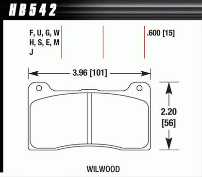 Hawk Performance DTC 60 Brake Pads HB542G.600