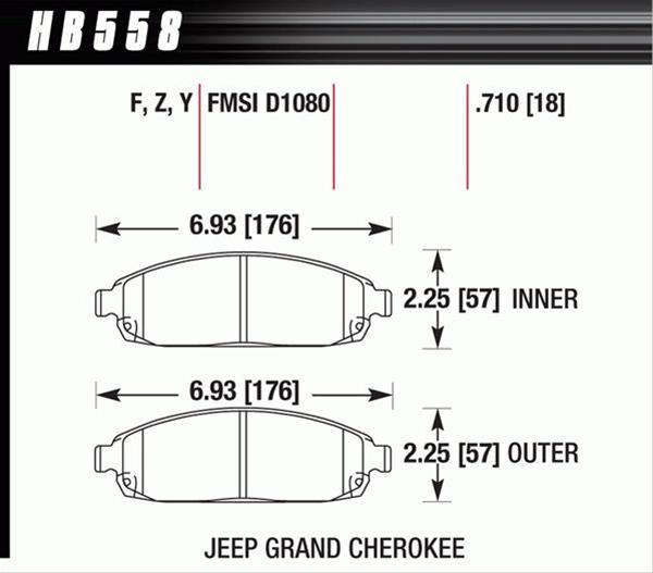 Hawk Performance LTS Brake Pads HB558Y.710