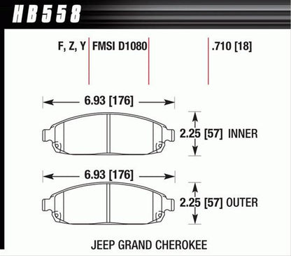 Hawk Performance LTS Brake Pads HB558Y.710