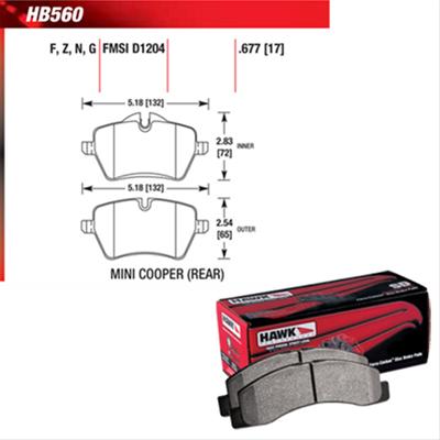 Hawk Performance HP Plus Brake Pads HB560N.677