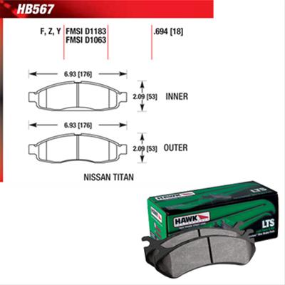 Hawk Performance LTS Brake Pads HB567Y.694