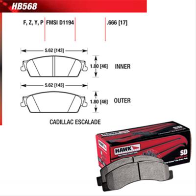 Hawk Performance SuperDuty Brake Pads HB568P.666