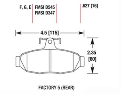 Hawk Performance HPS Brake Pads HB580F.627