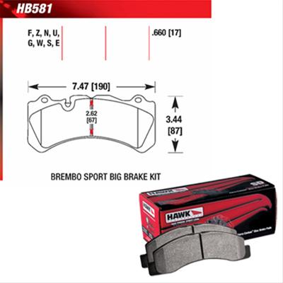 Hawk Performance HP Plus Brake Pads HB581N.660