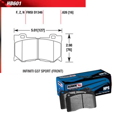 Hawk Performance HPS Brake Pads HB601F.626