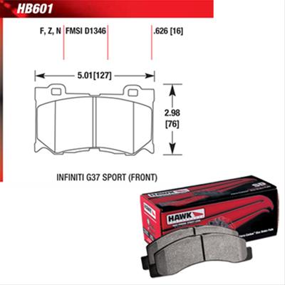 Hawk Performance HP Plus Brake Pads HB601N.626