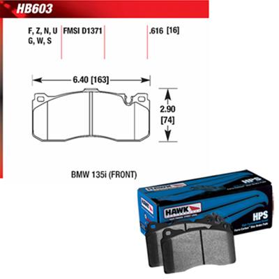 Hawk Performance HPS Brake Pads HB603F.616