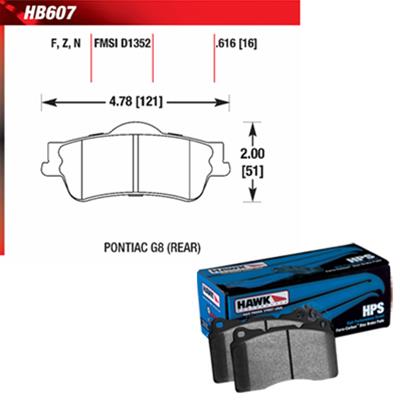 Hawk Performance HPS Brake Pads HB607F.616