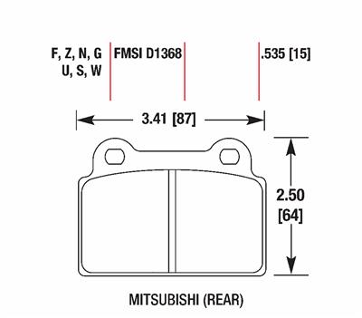 Hawk Performance HP Plus Brake Pads HB615N.535