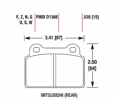 Hawk Performance Ceramic Brake Pads HB615Z.535