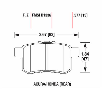 Hawk Performance Ceramic Brake Pads HB626Z.577