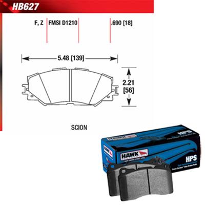 Hawk Performance HPS Brake Pads HB627F.690
