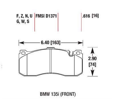 Hawk Performance DTC 70 Brake Pads HB630U.626