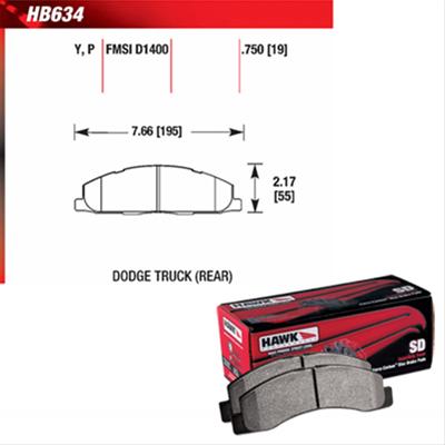 Hawk Performance SuperDuty Brake Pads HB634P.750