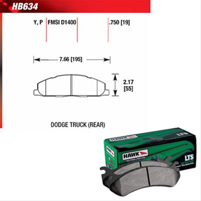 Hawk Performance LTS Brake Pads HB634Y.750