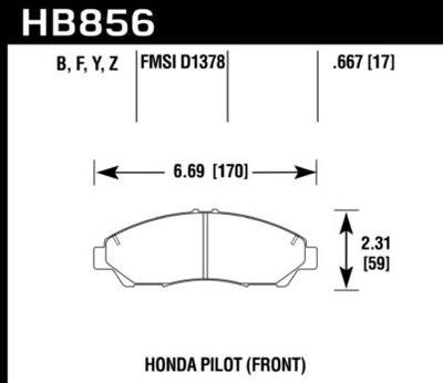 Hawk Performance HPS Brake Pads HB856F.667