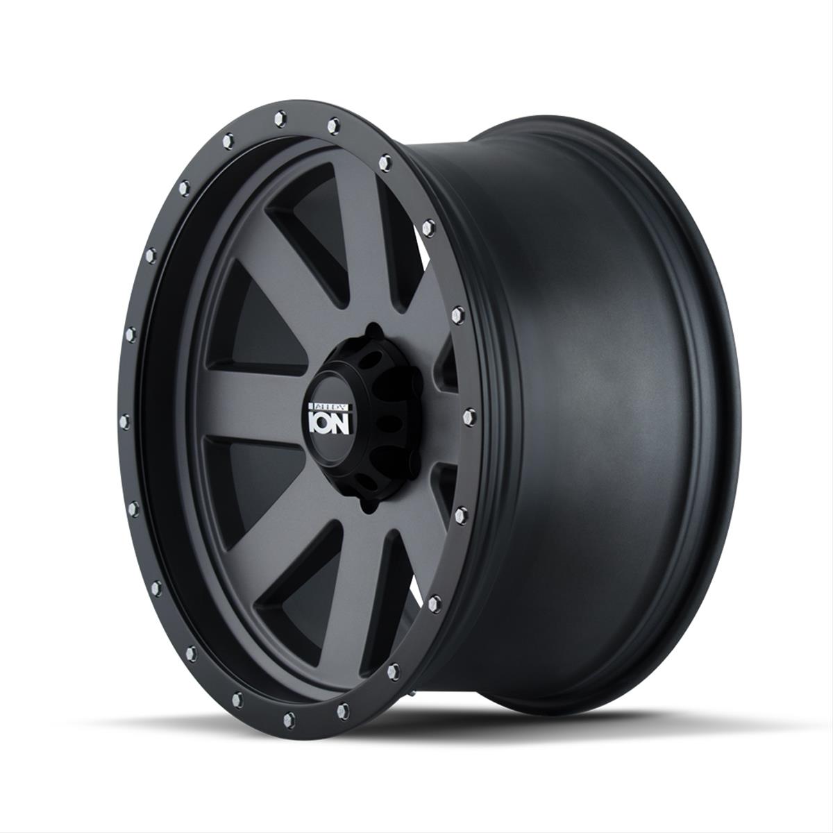 ION Alloy Series 134 Matte Gunmetal Wheels with Matte Black Ring 134-2970MG