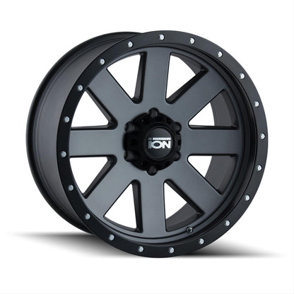 ION Alloy Series 134 Matte Gunmetal Wheels with Matte Black Ring 134-8983MG18