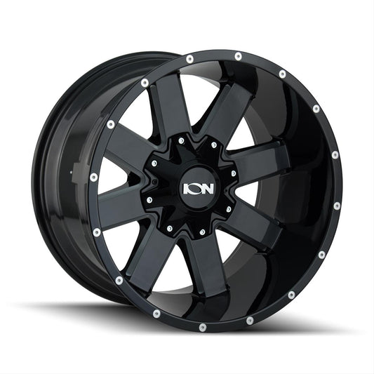 ION Alloy Series 141 Gloss Black Milled Wheels 141-7976M18