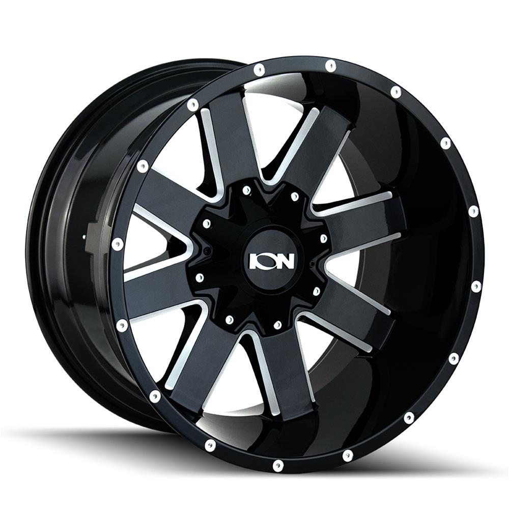 ION Type 141 18x9 / 8x165.1 BP / 0mm Offset / 125.2mm Hub Gloss Black Milled Wheel 141-8976M