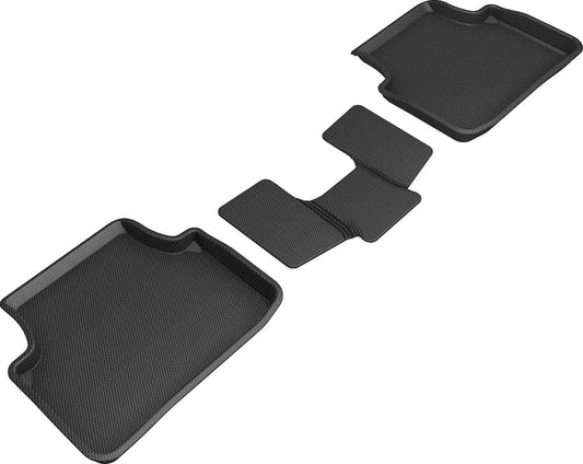 3D MAXpider 18-21 Volkswagen Tiguan Kagu 2nd Row Floormats - Black L1VW10621509
