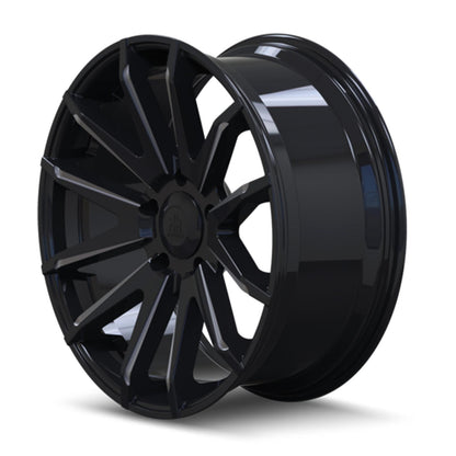 Mayhem Crossfire 8109 Series Gloss Black Wheels with Dark Clearcoated Milled Accents 8109-2950BM10