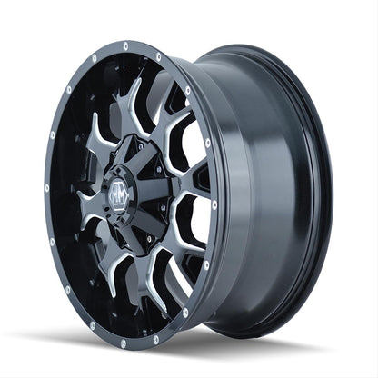 Mayhem Warrior 8015 Series Gloss Black Wheels with Milled Spokes 8015-2978M18