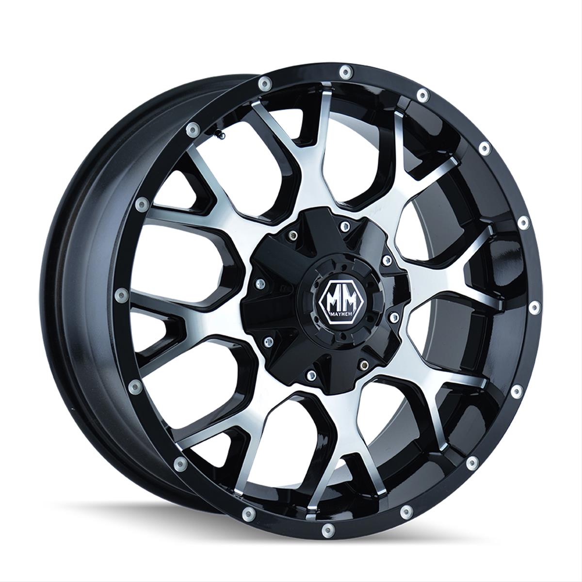Mayhem Warrior 8015 Series Gloss Black Wheels with Machined Face 8015-22252B