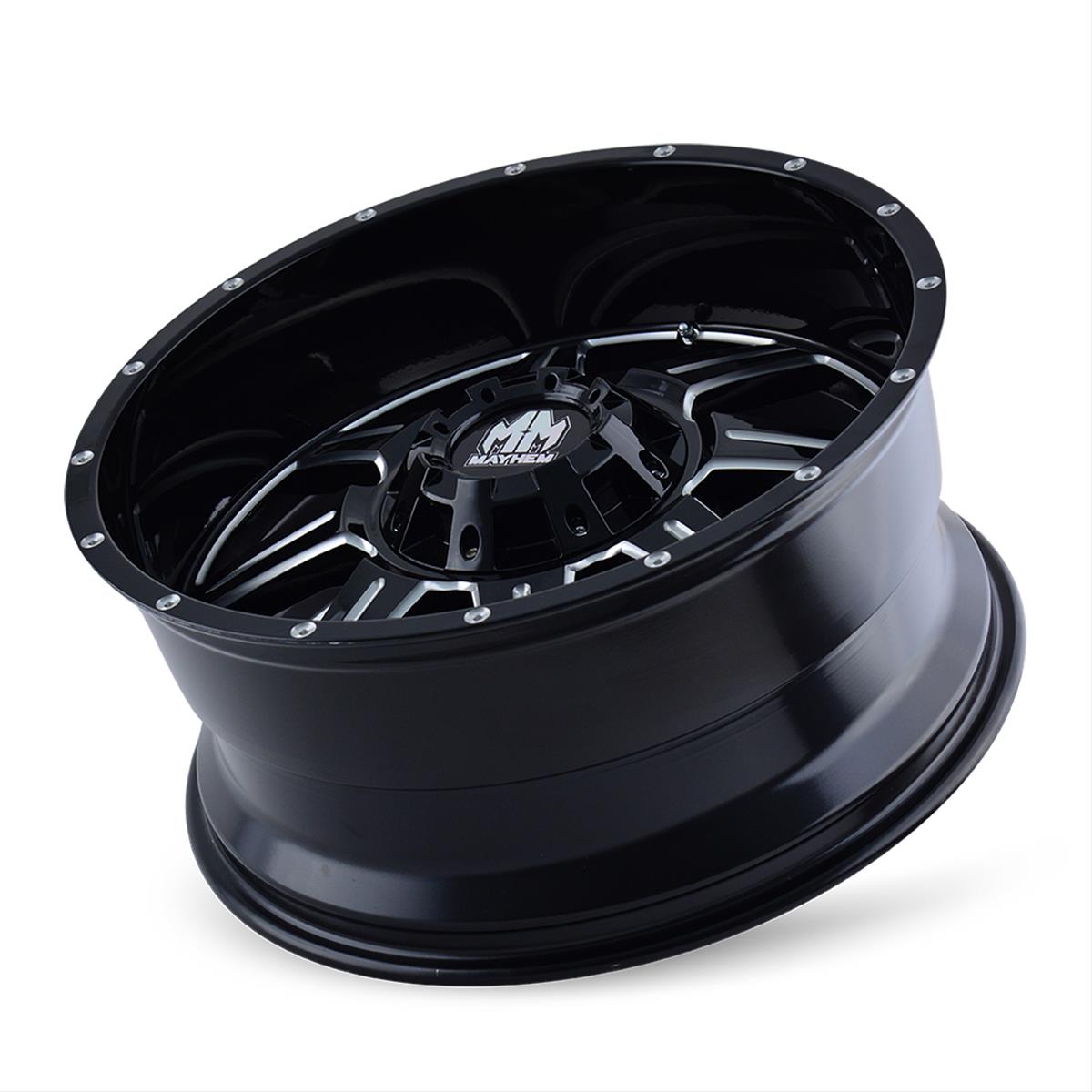 Mayhem Monstir 8100 Series Gloss Black Wheels with Milled Spokes 8100-22137M