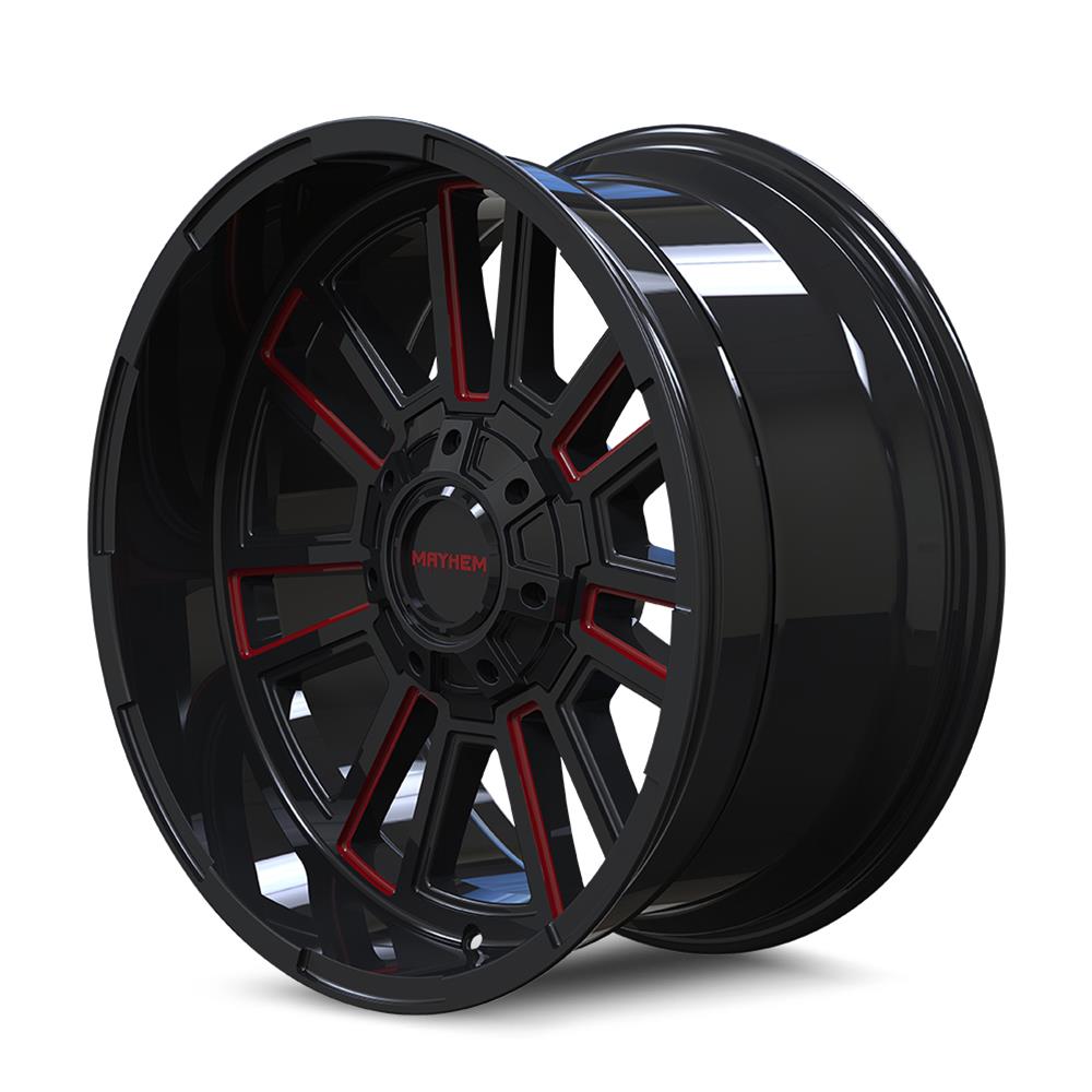 Mayhem Apollo 8115 Series Gloss Black with Prism Red Wheels 8115-2152BTR