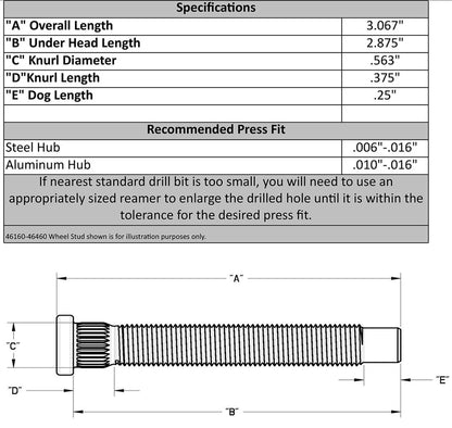 Moroso Wheel Studs 46160