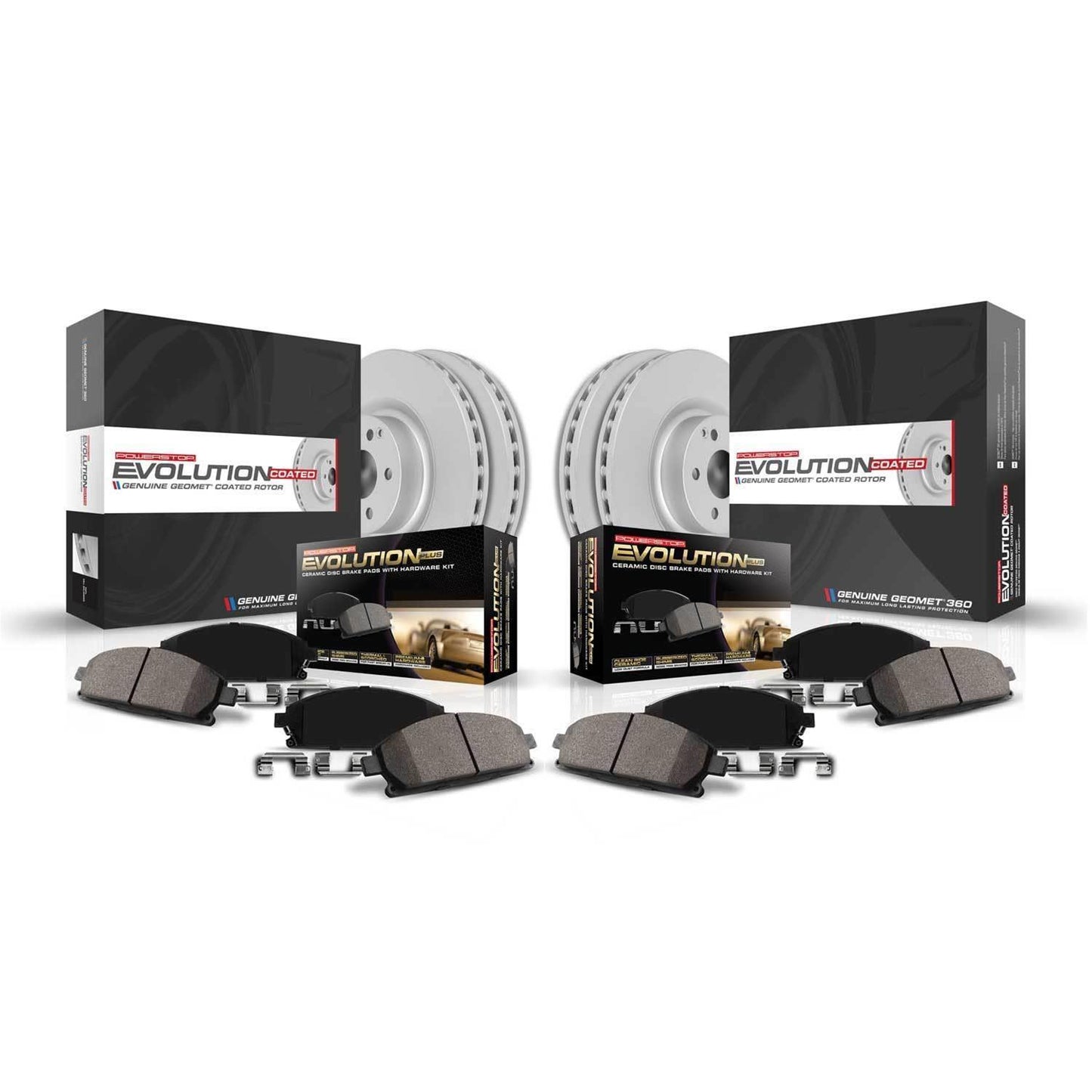 Power Stop Z17 Evolution Plus GEOMET Coated Brake Kits CRK8330