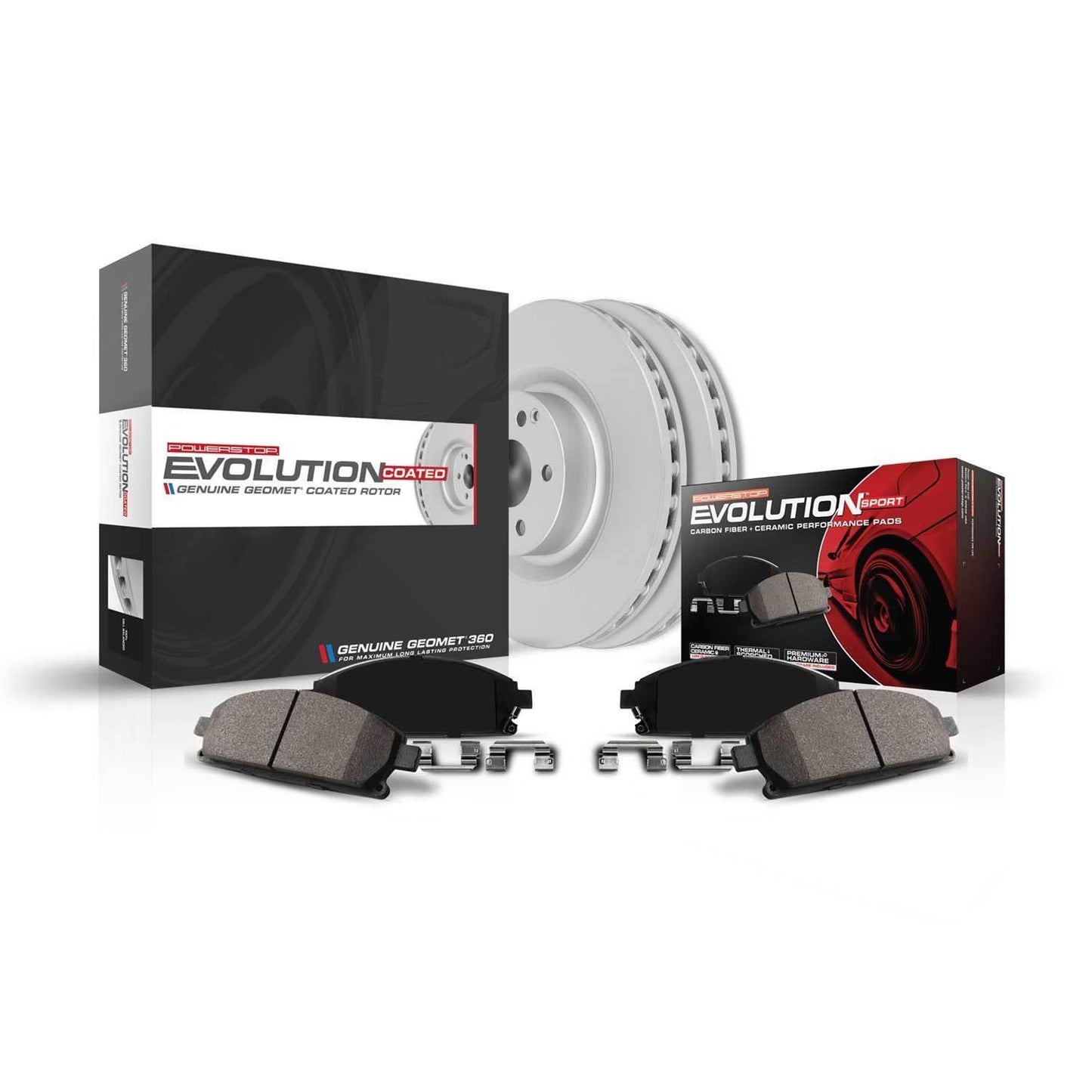 Power Stop Z23 Evolution Sport GEOMET Coated Brake Kits CRK6032