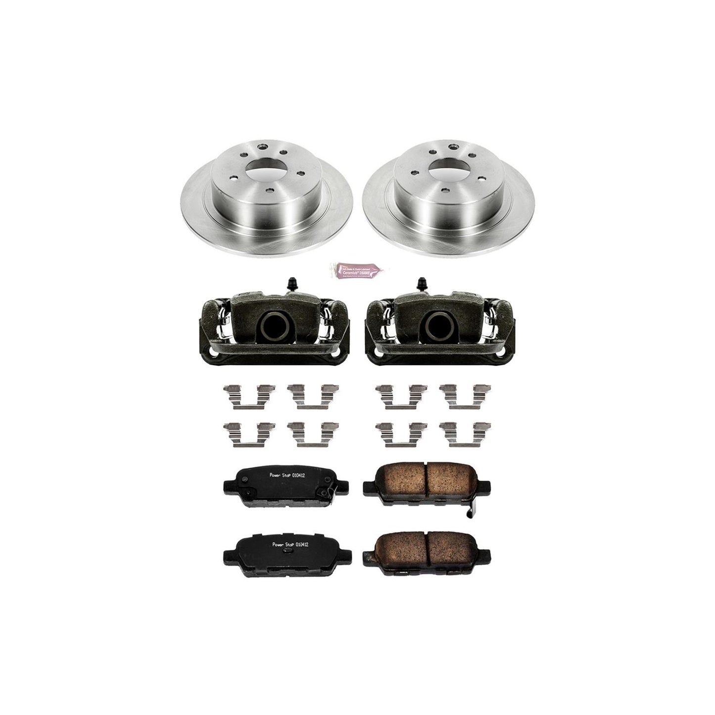 Power Stop Z17 Evolution Plus Stock Replacement Brake Kits with Calipers KCOE098