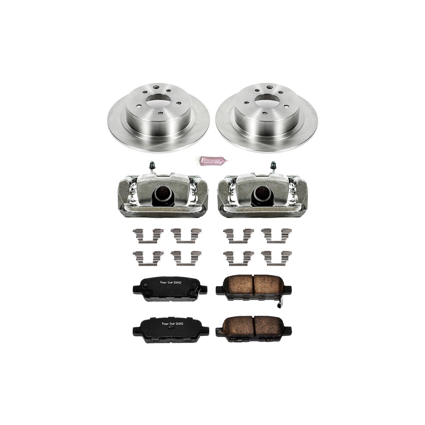 Power Stop Z17 Evolution Plus Stock Replacement Brake Kits with Calipers KCOE098A