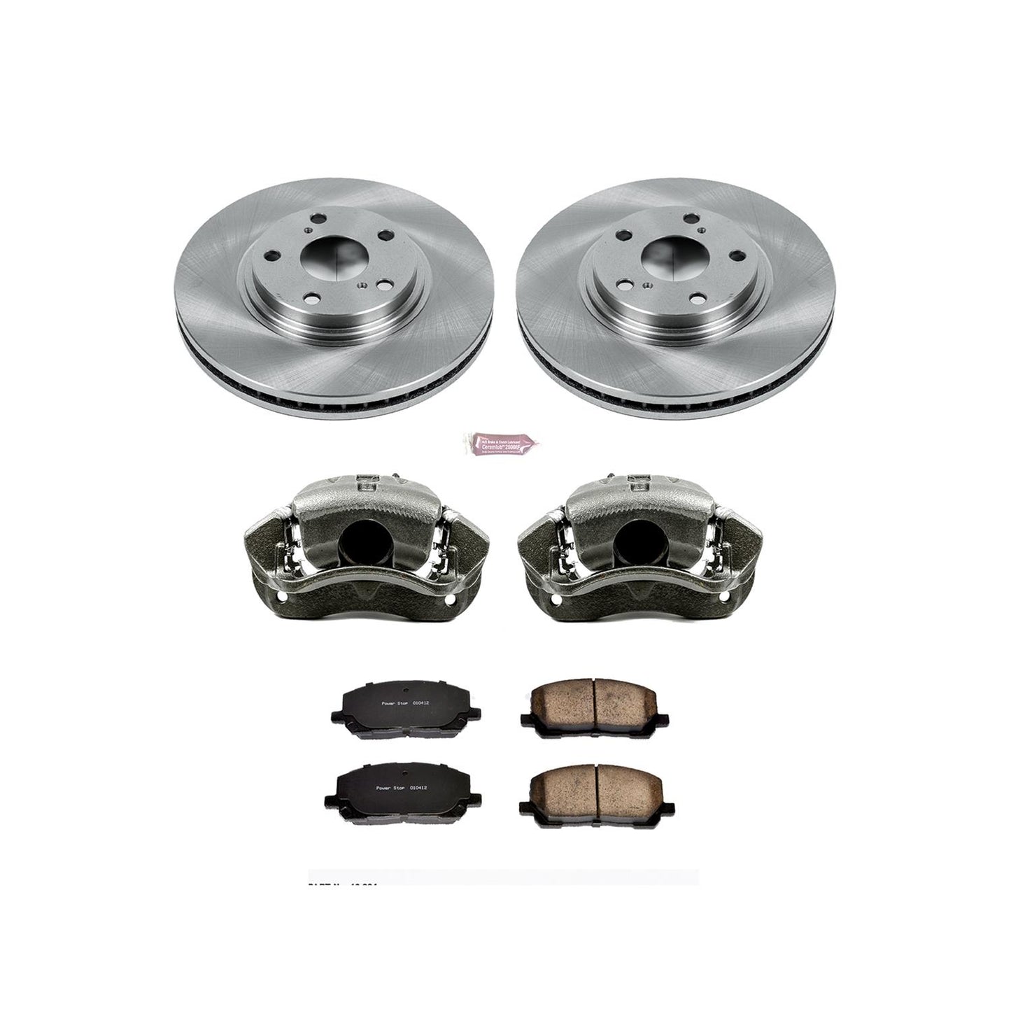Power Stop Z17 Evolution Plus Stock Replacement Brake Kits with Calipers KCOE1137