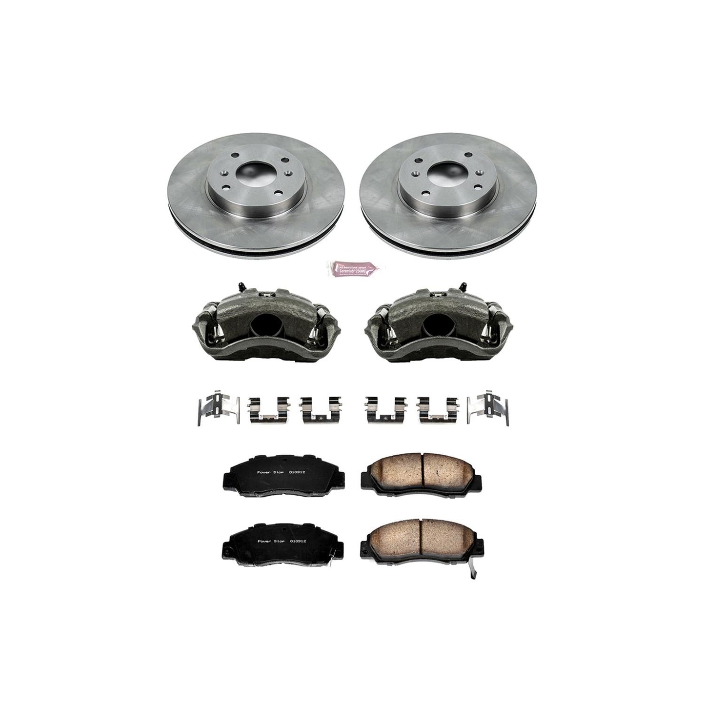 Power Stop Z17 Evolution Plus Stock Replacement Brake Kits with Calipers KCOE1237