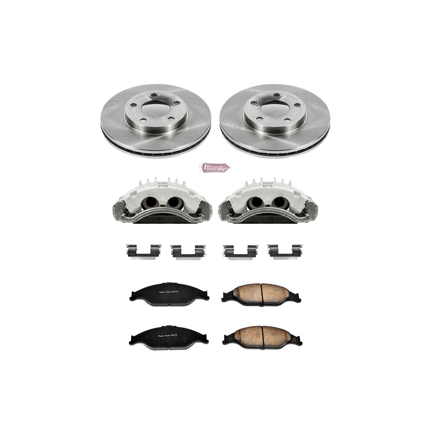 Power Stop Z17 Evolution Plus Stock Replacement Brake Kits with Calipers KCOE1301A
